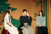 TikTok LIVE「TikTokで使える能狂言の”秘密”のあれこれ！with 野村萬斎さん」収録の様子。