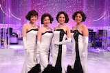 左からsara、村川絵梨、望海風斗、福原みほ。(c)フジテレビ