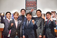 左から穴井豪、石橋正高、市川翔三、市川青虎、下村青、市川翔乃亮。