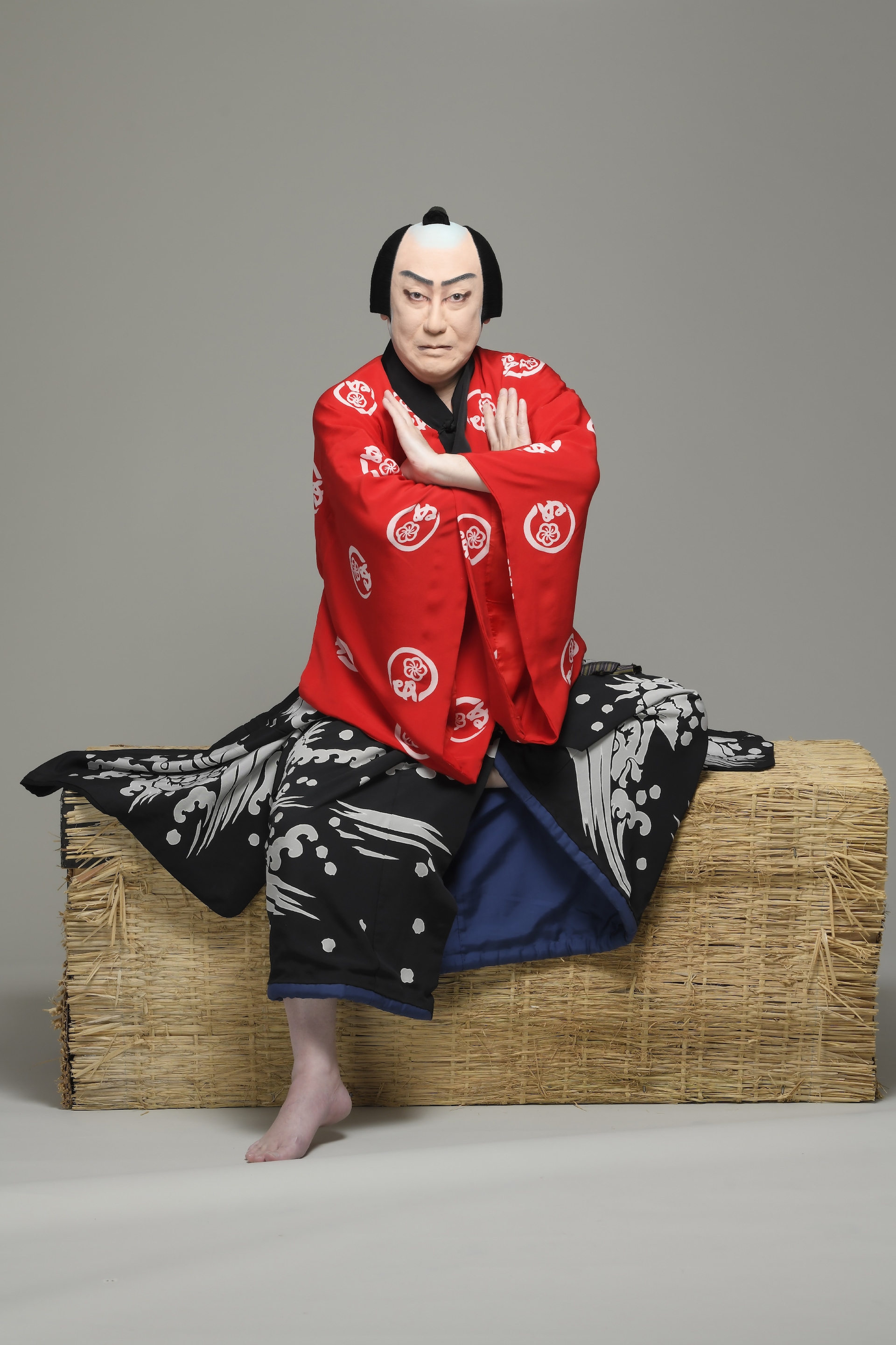 歌舞伎の隈取　中村芝翫(8代目)　武蔵坊弁慶　※額装済み 95cm✖︎45cm 中村芝翫、初役で挑む「忠臣蔵」十段目に「今回うまく作れればたびたび