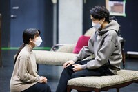 ミュージカル「ジェーン・エア」稽古場取材の様子。