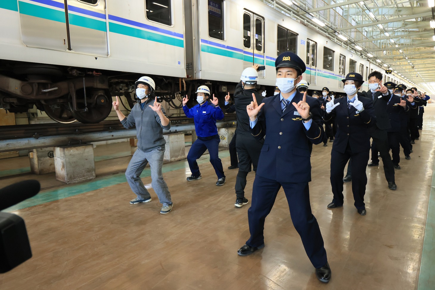 SRダンスムービー「出発！ココロおどるミライへ」制作の様子。（撮影：宮川舞子）