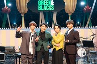 左から浦井健治、井上芳雄、中川晃教、加藤和樹。