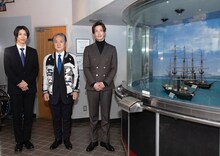 左から立石俊樹、横須賀市の上地克明市長、廣瀬友祐。（撮影：岩村美佳）