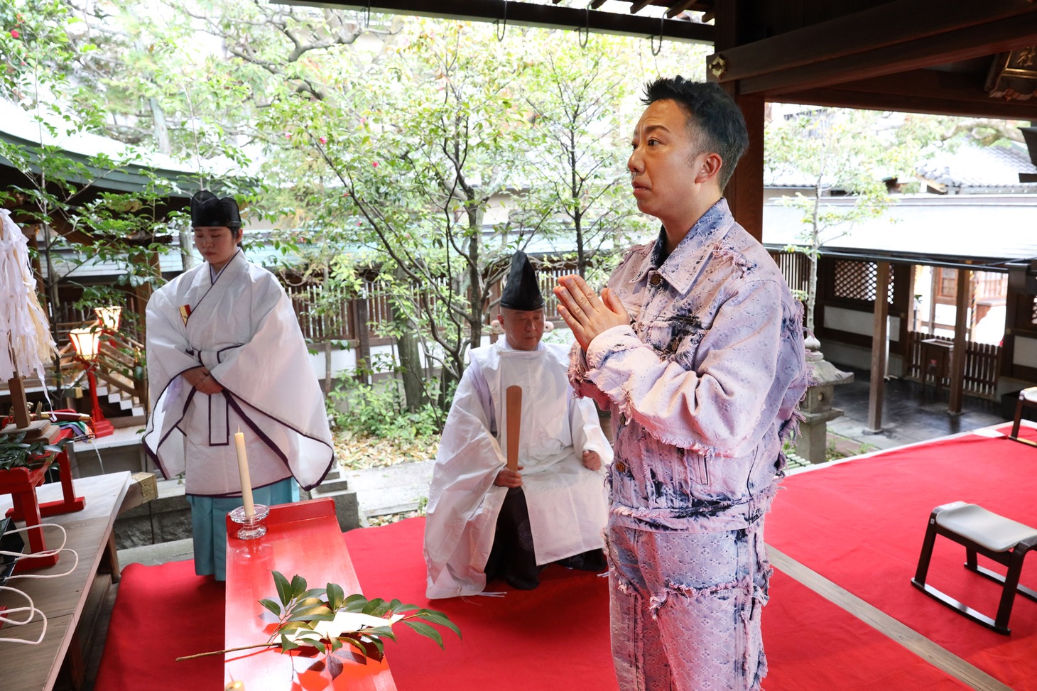 成功祈願の様子。