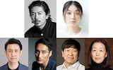 「ロスメルスホルム」出演者。上段左から森田剛、三浦透子、下段左から浅野雅博、谷田歩、櫻井章喜、梅沢昌代。