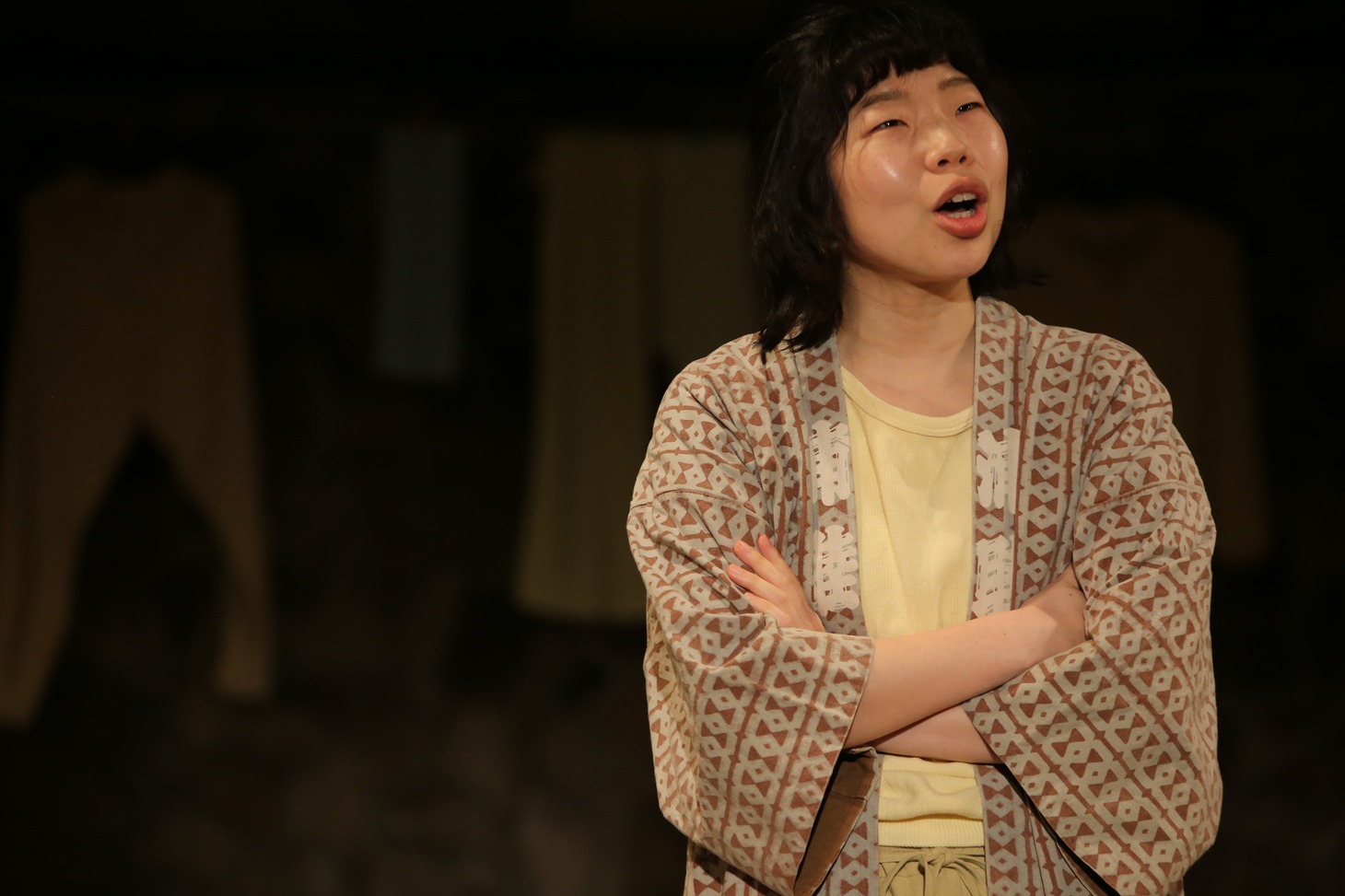 うらじぬの ひとり芝居「押忍、わたしたち」より。（撮影：中島花子）