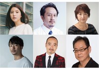 「君しか見えないよ」に出演する（上段左から）川島海荷、岩谷健司、郡山冬果、（下段左から）浜名一聖、かもめんたる・う大、ベンガル。