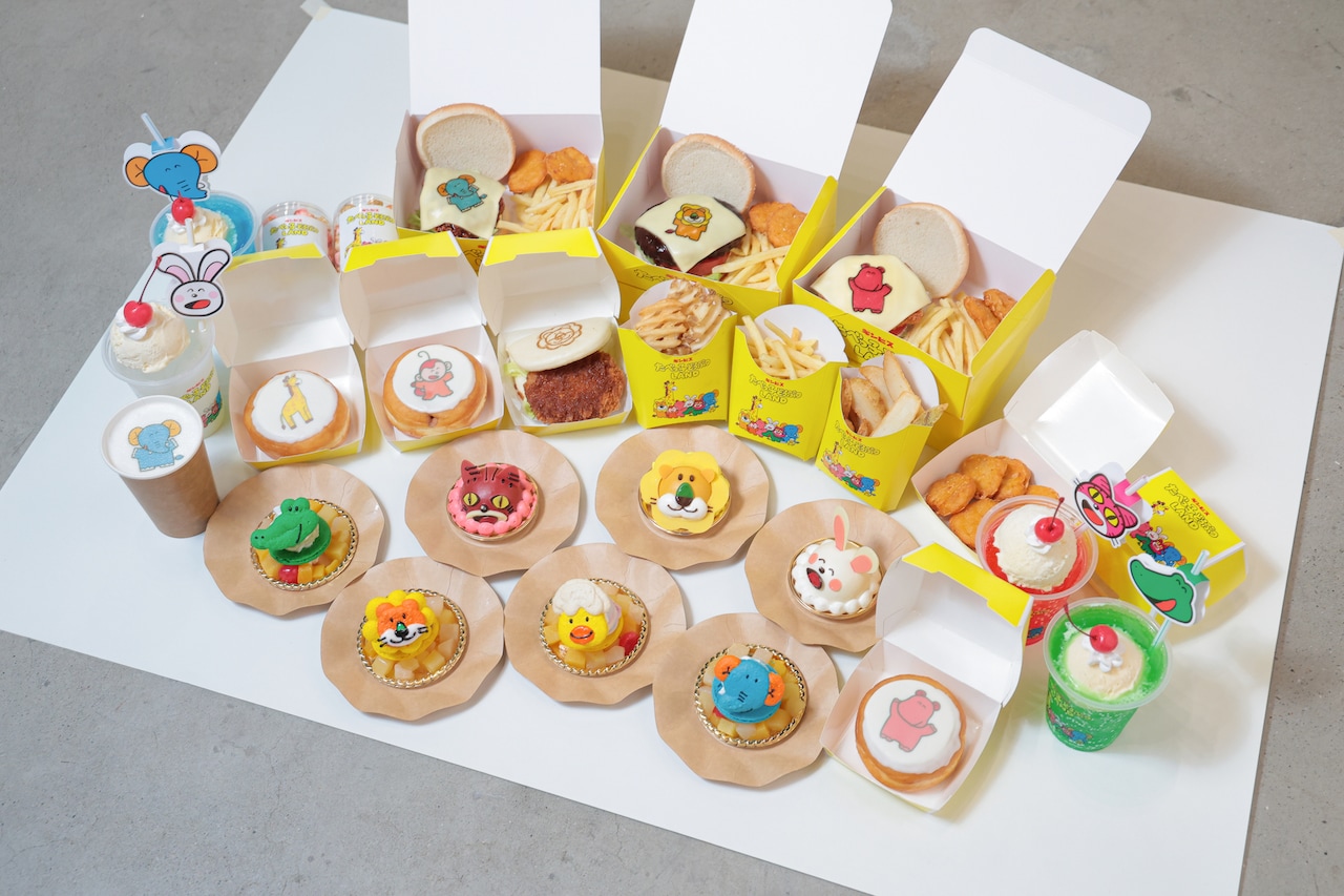 「たべっ子どうぶつLAND」のカフェスペースではこんな可愛いコラボメニューがお出迎え。