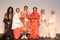 「まんが日本昔ばなし 舞台版『伝説・桃太郎～鬼の絆～』」稽古場記者会見より。