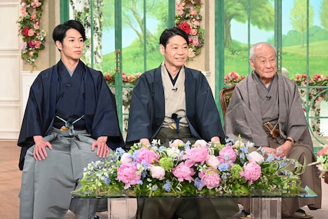 テレビ朝日系「徹子の部屋」野村萬、野村万蔵、野村万之丞出演回より。(c)テレビ朝日
