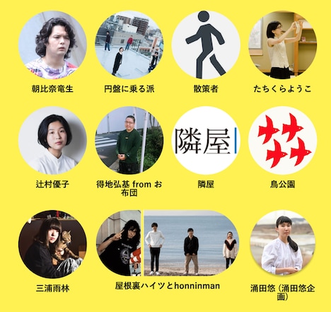 円盤に乗る場 presents「NEO表現まつり」参加アーティスト