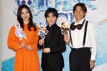 左から本田望結、宇野昌磨、織田信成。