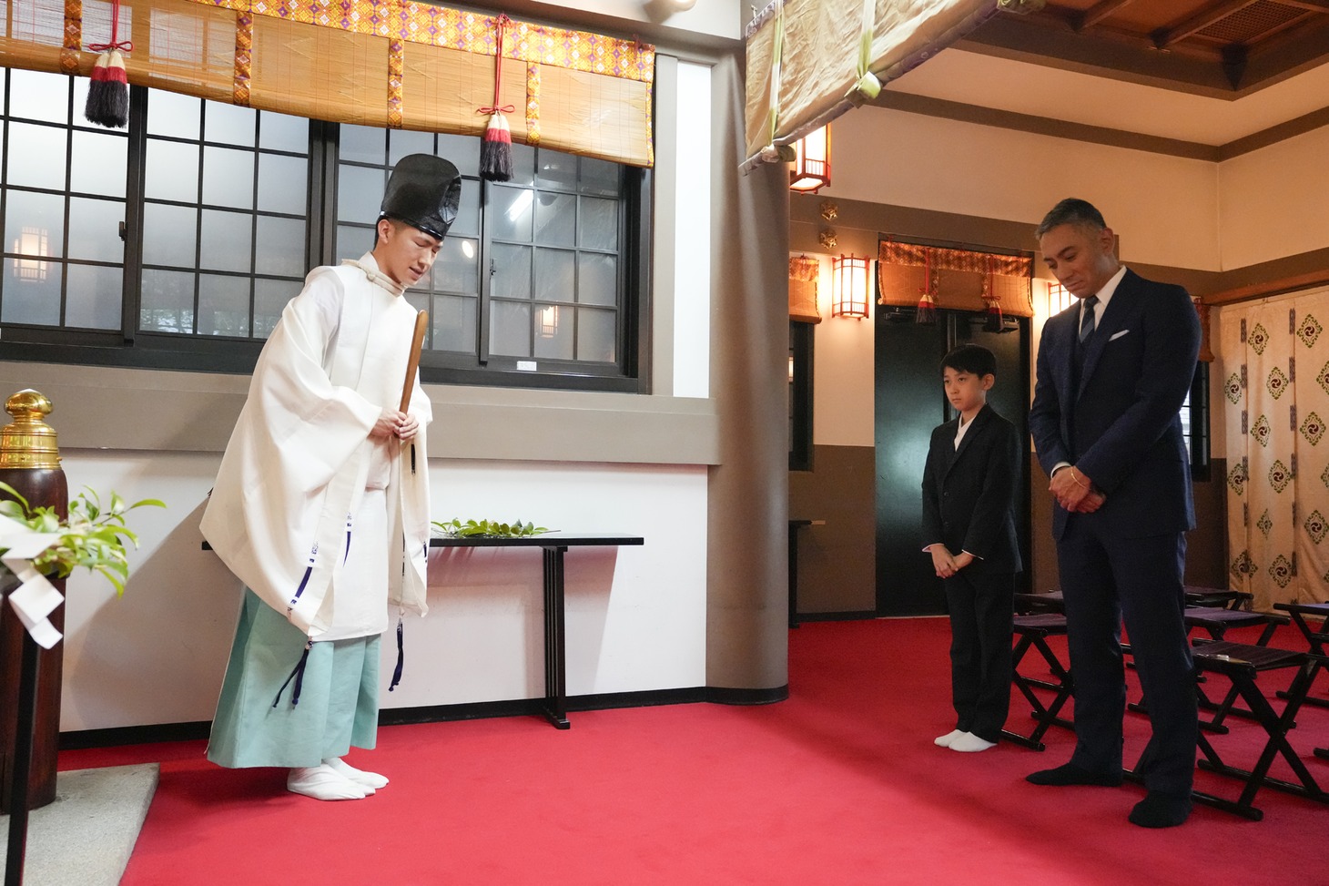 「『神明恵和合取組』め組の喧嘩」成功祈願の様子。