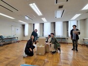 演劇企画カタアシイッポ 第3回本公演「アルクビエレ」稽古の様子。