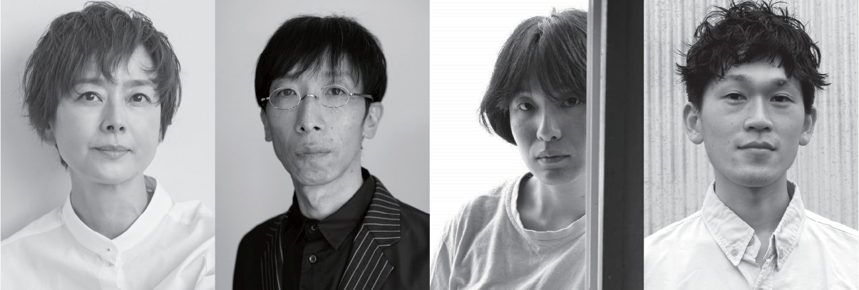 朗読劇「松本もろもろ」出演者。左から秋本奈緒美、小松和重、くずおか由衣、堀田康平。