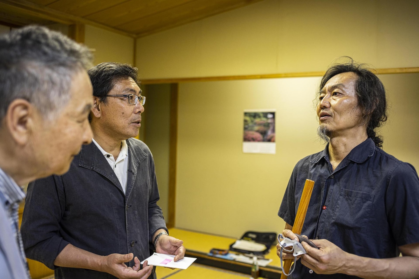 川越市の木遣の稽古見学の様子。（撮影：湯越慶太）