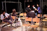 青春五月党「JR常磐線上り列車-マスク-」プレ公演より。