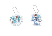 宮崎湧×ハンギョドン コラボグッズのアクリルキーホルダー。