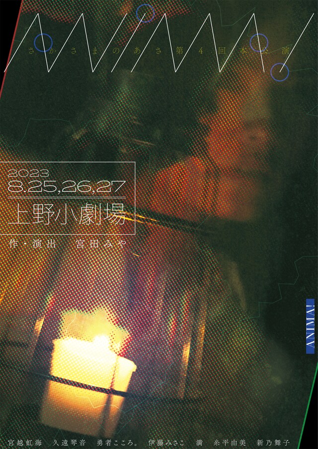 さかさまのあさ 第4回公演「ANIMA!」チラシ表