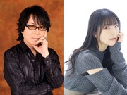 左から速水奨、石川由依。