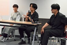 左から中川麻央、長谷川優貴、松岡大貴。