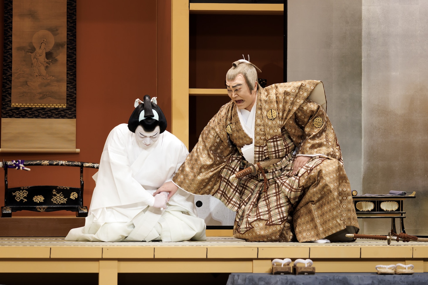 令和5年9月歌舞伎公演「『妹背山婦女庭訓』＜第一部＞」三幕目「吉野川の場」より。（提供：国立劇場、撮影：田口真佐美）
