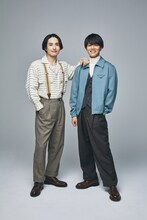 大阪松竹座開場100周年記念「わが街、道頓堀～OSAKA1970～」浜中文一、室龍太のビジュアル。