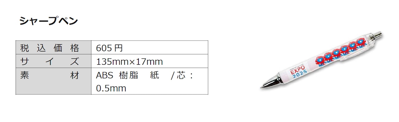 シャープペン - 大阪・関西万博のミャクミャク、公式コラボグッズで