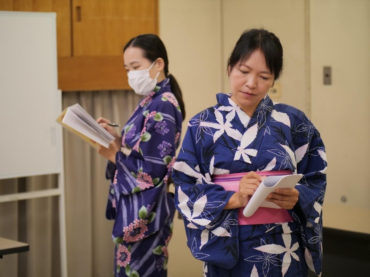虚空旅団 第38回公演「四Ｔ～桜梅桃李～」稽古場の様子。