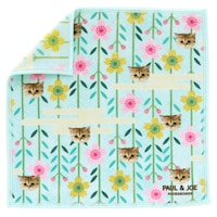 「PAUL & JOE ACCESSOIRES × 歌舞伎衣裳柄 『京鹿子娘道成寺』」マイクロファイバーハンカチ（グリーン）