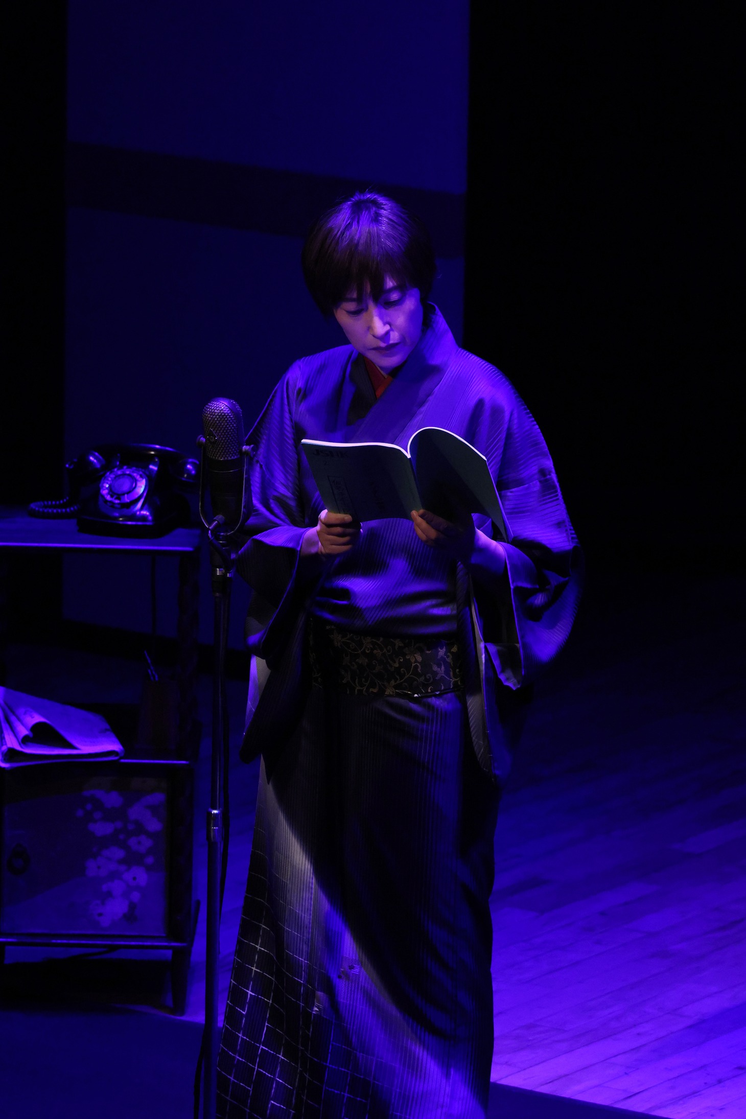 「こえかぶ 朗読で楽しむ歌舞伎 ～雪の夜道篇～」初日公演より。