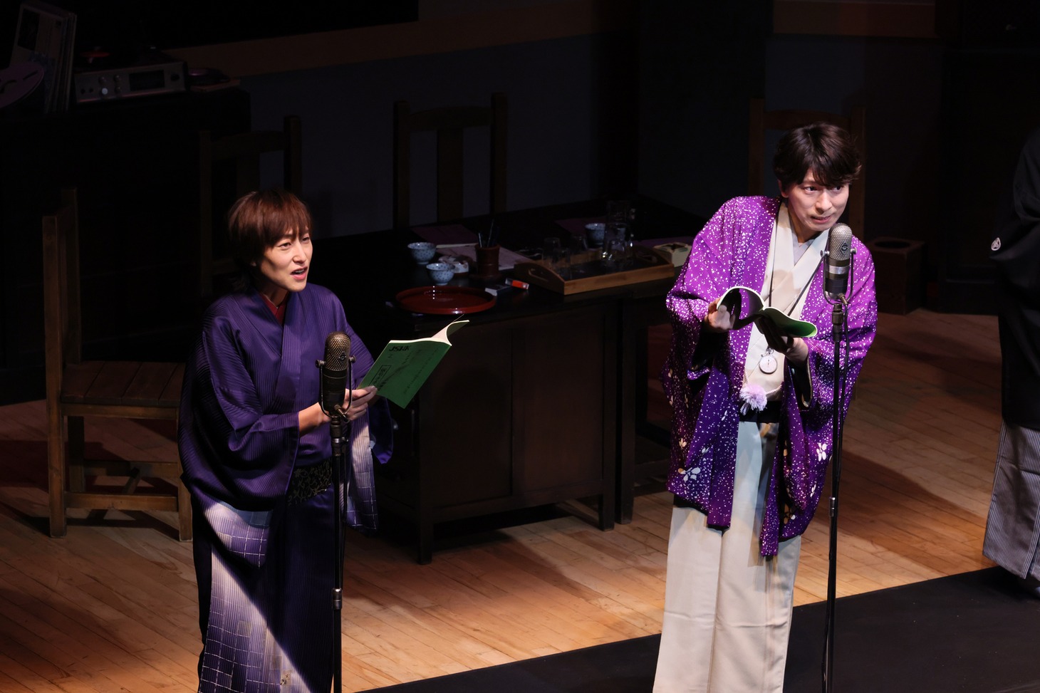 「こえかぶ 朗読で楽しむ歌舞伎 ～雪の夜道篇～」初日公演より。