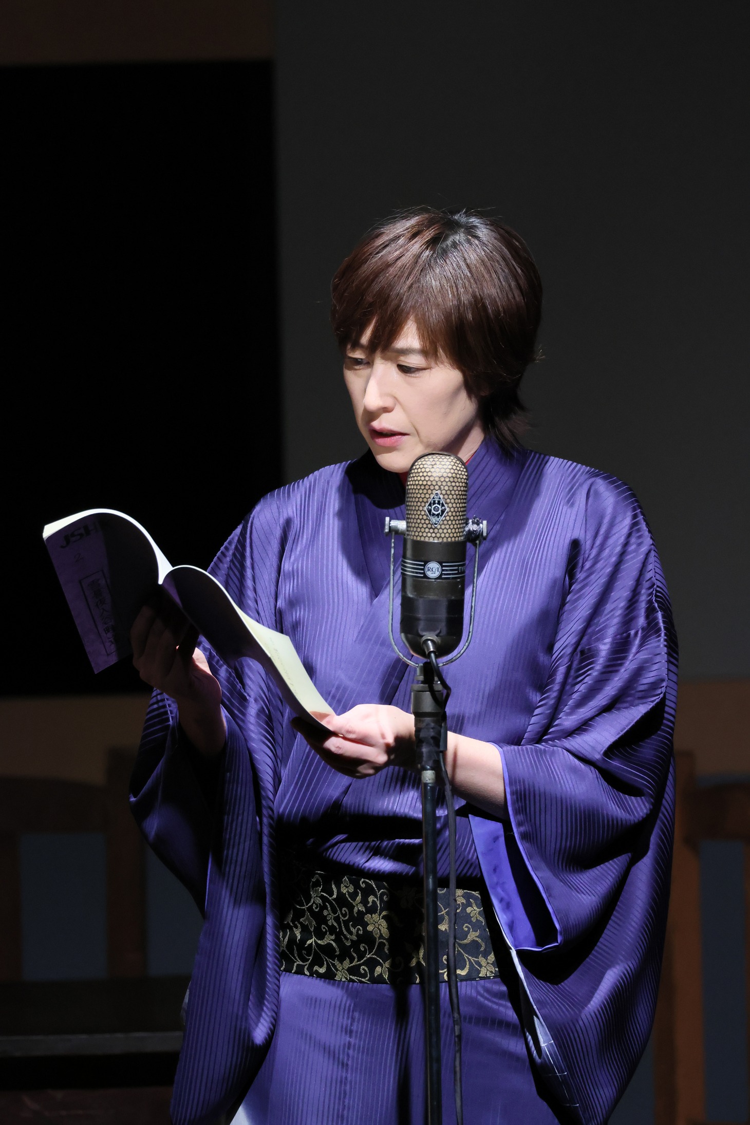 「こえかぶ 朗読で楽しむ歌舞伎 ～雪の夜道篇～」初日公演より。