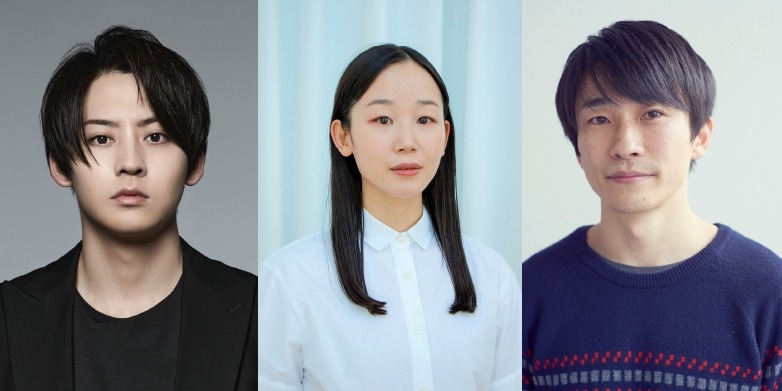 左から牧島輝、天野はな、大石将弘。