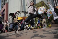 野外イベント「チャリウッド」に出演したときの様子。