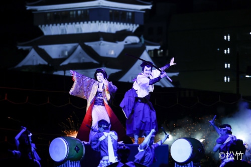 北九州市制60周年「平成中村座小倉城公演」夜の部「小笠原諸礼忠孝 通し狂言『小笠原騒動』」より。
