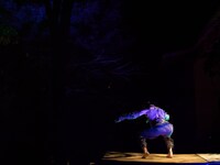 西本浩明「芋虫」19:00時開演回より。（撮影：松原豊）