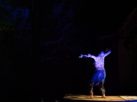 西本浩明「芋虫」19:00時開演回より。（撮影：松原豊）