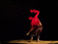 西本浩明「芋虫」19:00時開演回より。（撮影：松原豊）