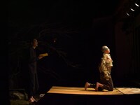 西本浩明「芋虫」19:00時開演回より。（撮影：松原豊）