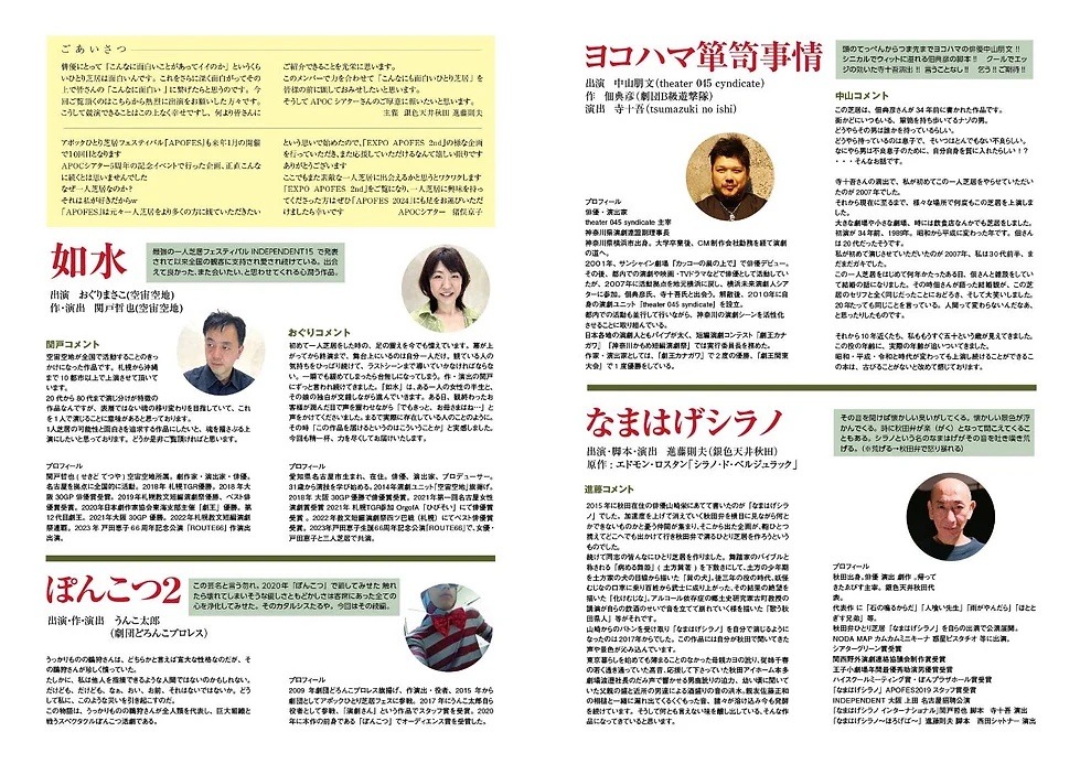 「EXPO APOFES 2nd」チラシ中面