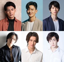 上段左から古谷大和、グァンス（SUPERNOVA）、小松準弥。下段左から上遠野太洸、関隼汰、テジュ。