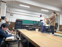 ニットキャップシアター 第44回公演「よりそう人」稽古の様子。