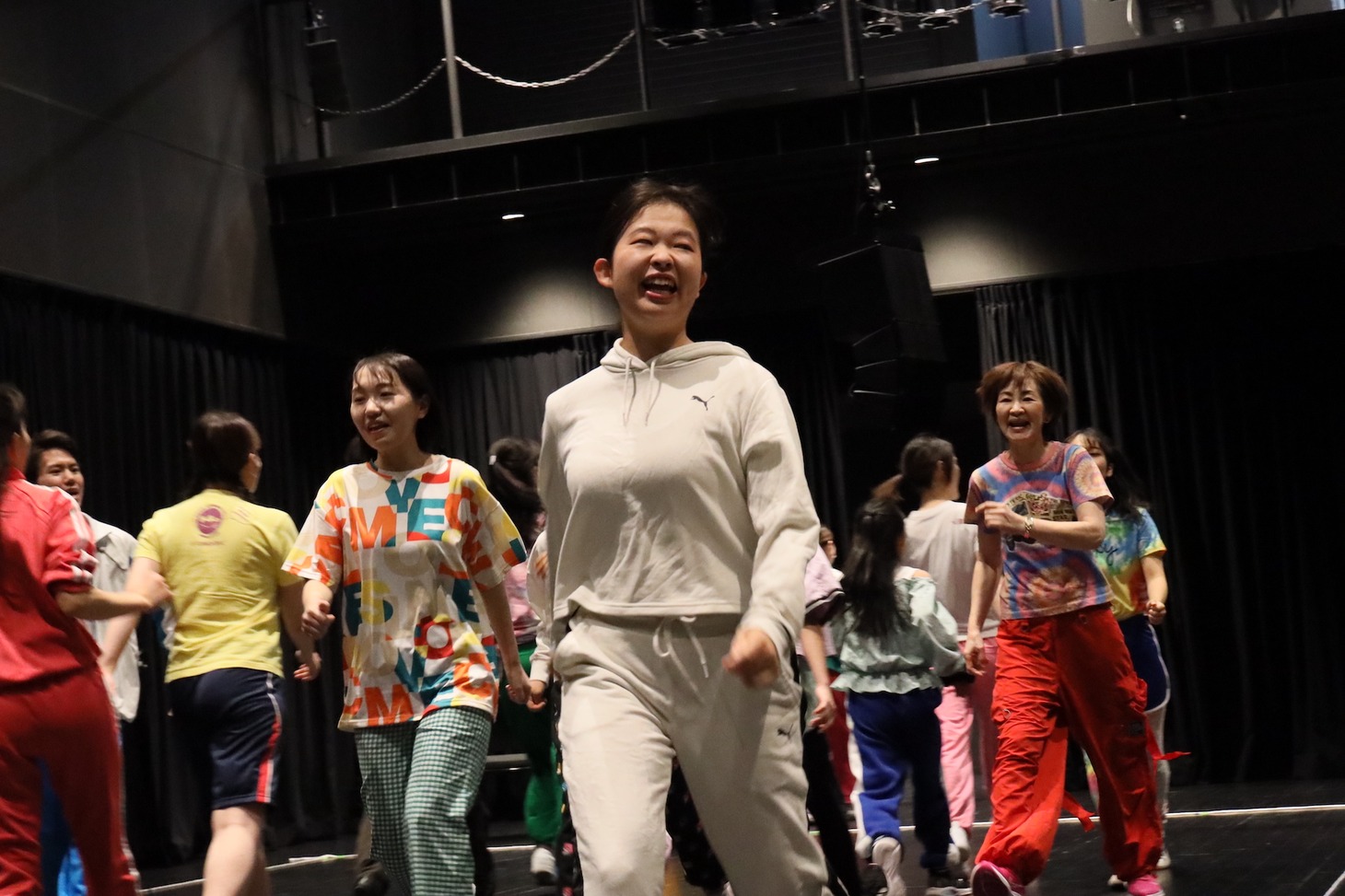 「ミュージカルワークショップ」稽古の様子。