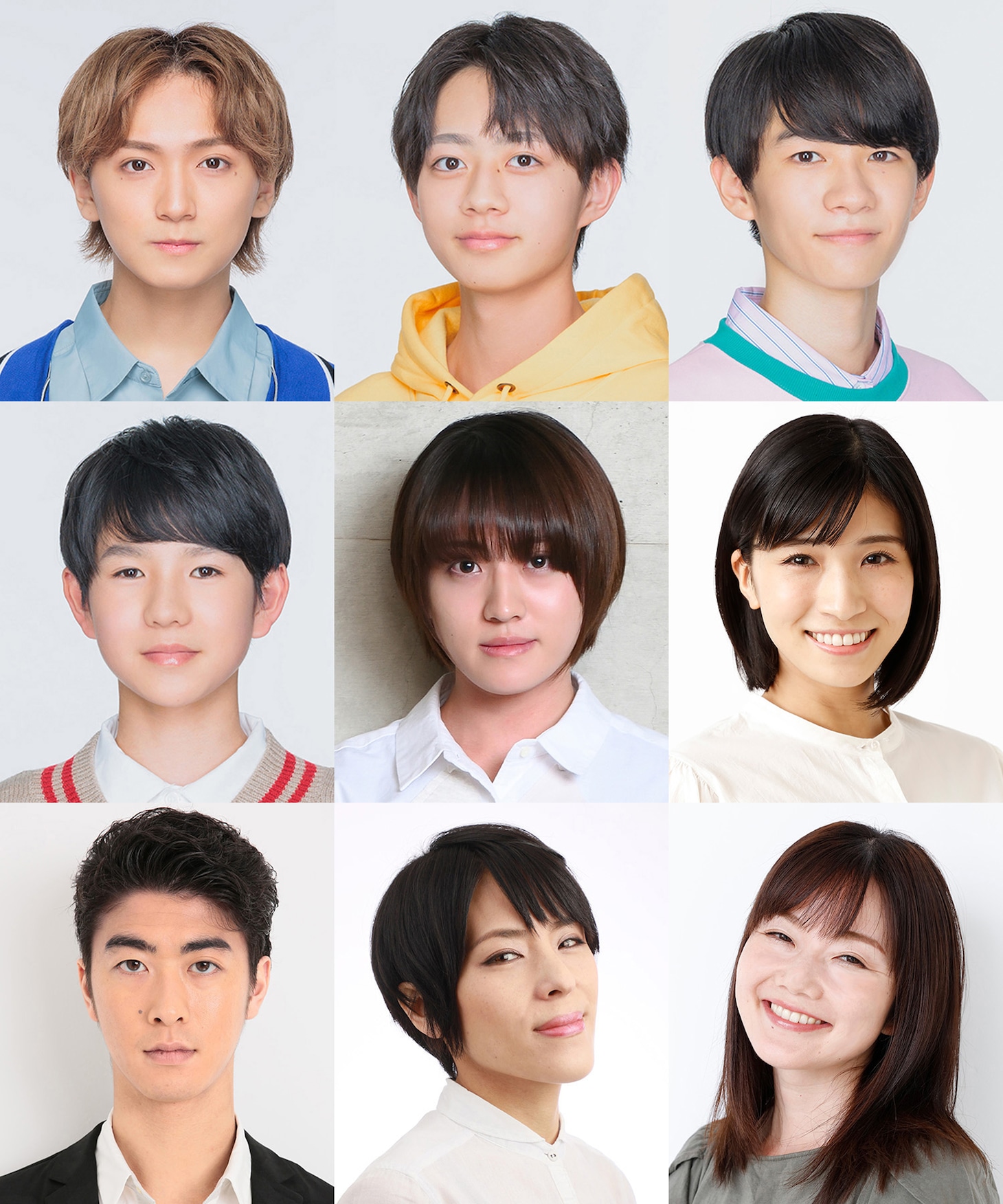 上段左から和田優希、千井野空翔、渡邉心、中段左から木村来士、古賀瑠、青木志穏、下段左から篠原孝文、小玉久仁子、武藤晃子。