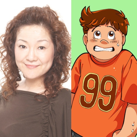 坂本千夏（左）とドンベエ。