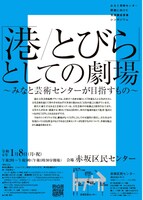 シンポジウム「『港 / とびら』としての劇場～みなと芸術センターが目指すもの～」チラシ表
