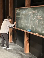 たじま児童劇団 第3回公演「転校生」リハーサルの様子。