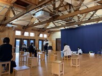 たじま児童劇団 第3回公演「転校生」リハーサルの様子。